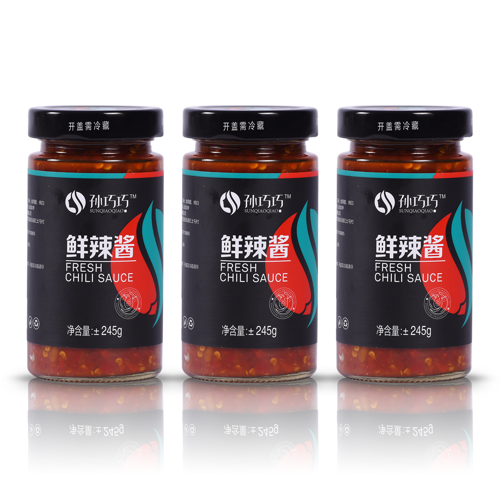 孙巧巧3瓶装送2袋试吃拌饭沂蒙山特产自然发酵低脂拌菜酱下饭酱