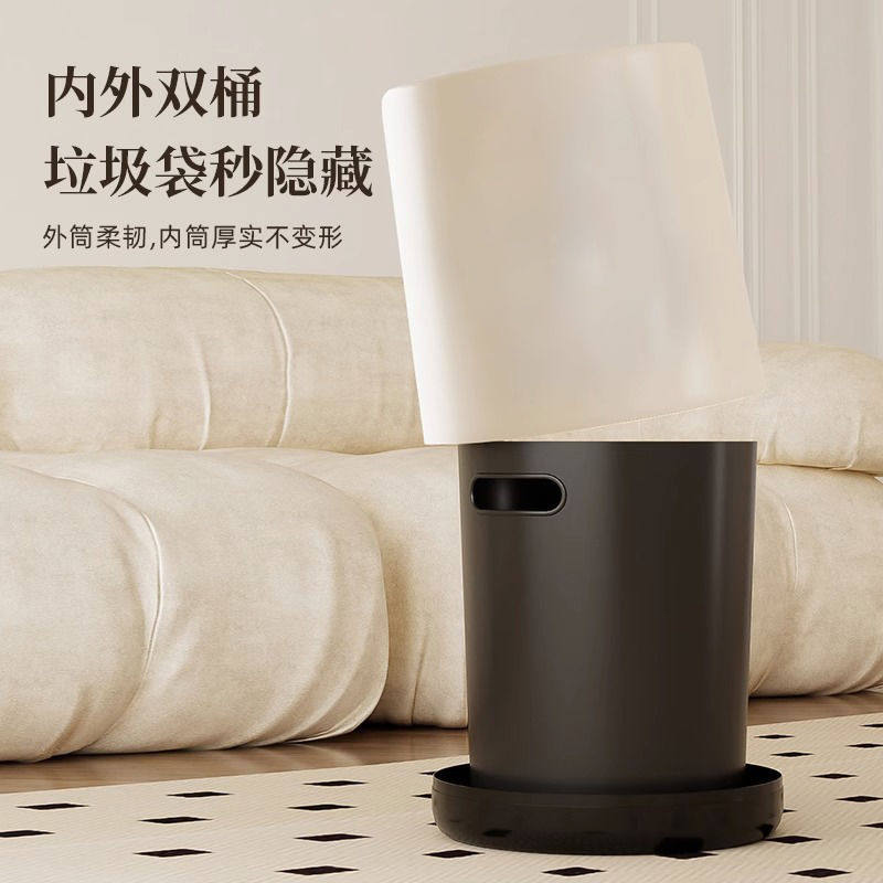 摇盖垃圾桶家用卧室客厅