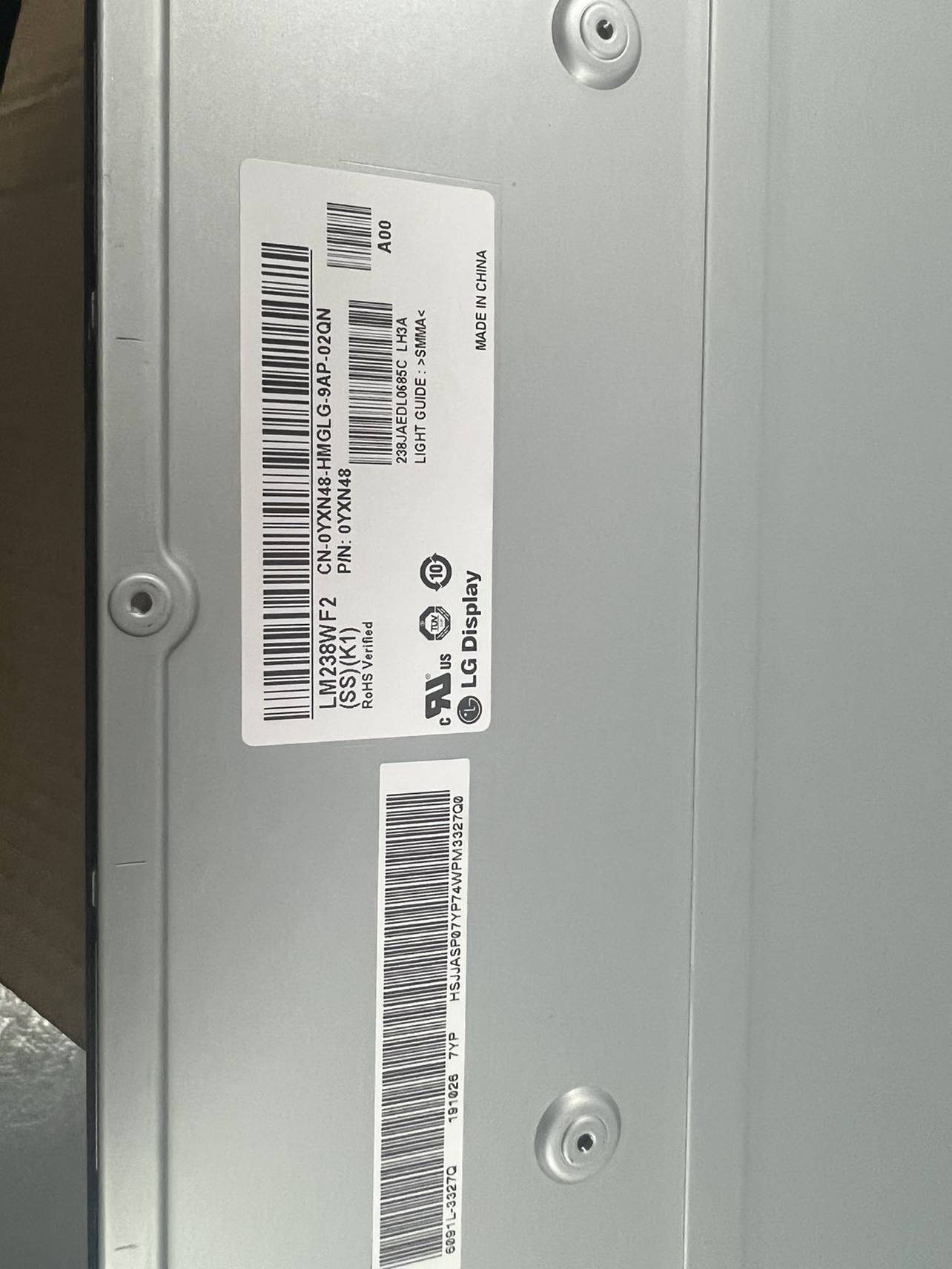 原装LM238WF2-SSK1 MV238FHM-N20 LM238WF2-SLK3 MV238FHM-N10