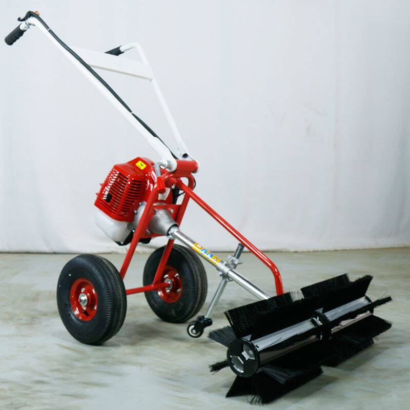 小型刷草机手推式梳草机汽油动力草坪梳理机小型刷草机草坪刷草机