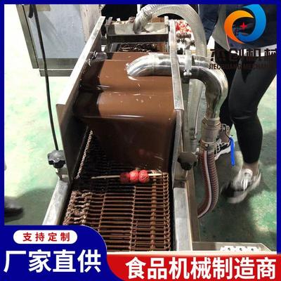 谷物能量棒巧克力涂衣机 麦丽素山楂球涂层机 曲奇巧克力涂层设备