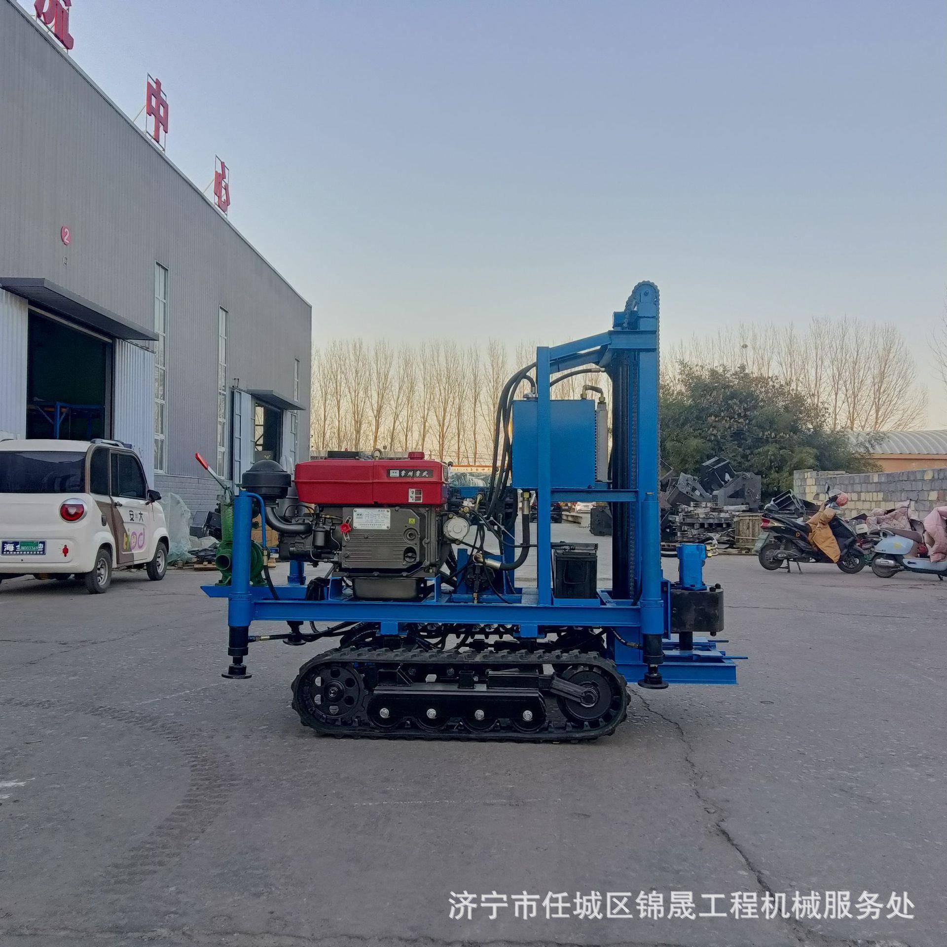 小型履带款柴油打井机液压马达全液压系统 25马力柴油降水井钻井