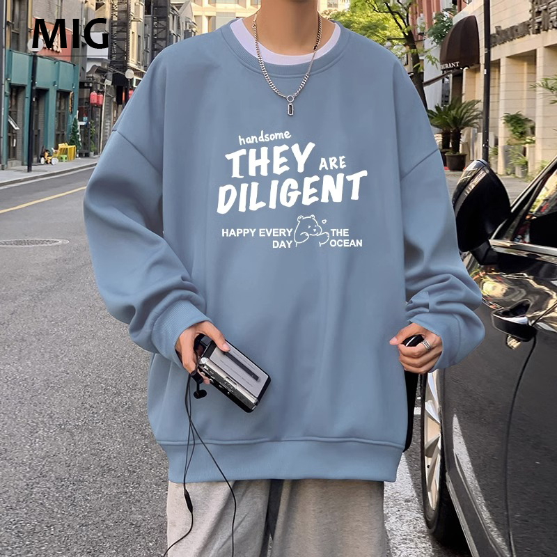 重磅春秋款无帽卫衣男冬季加绒潮牌美式休闲宽松男生外套圆领T恤