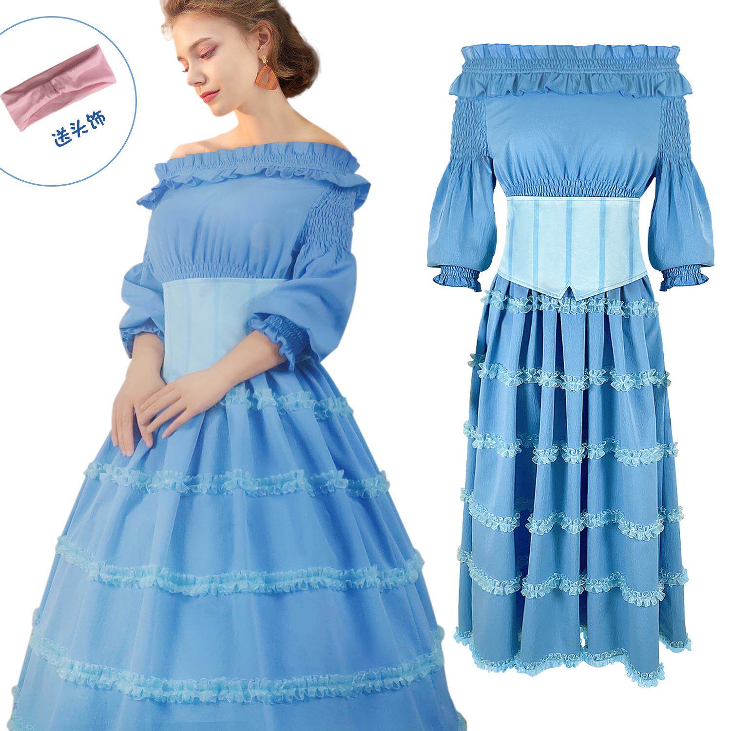 小美人鱼cos海的女儿 cosplay爱丽儿公主连衣裙动漫服跨境万圣节