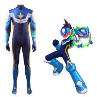 Anime meteor Locke HoshikawaSubaruBlueMegaman cartoon costume for cosplay thumbnail 8