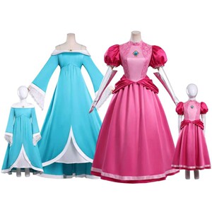 超级马力欧银河大电影cos服碧姬罗莎塔公主缎面长裙COS万圣节服装
