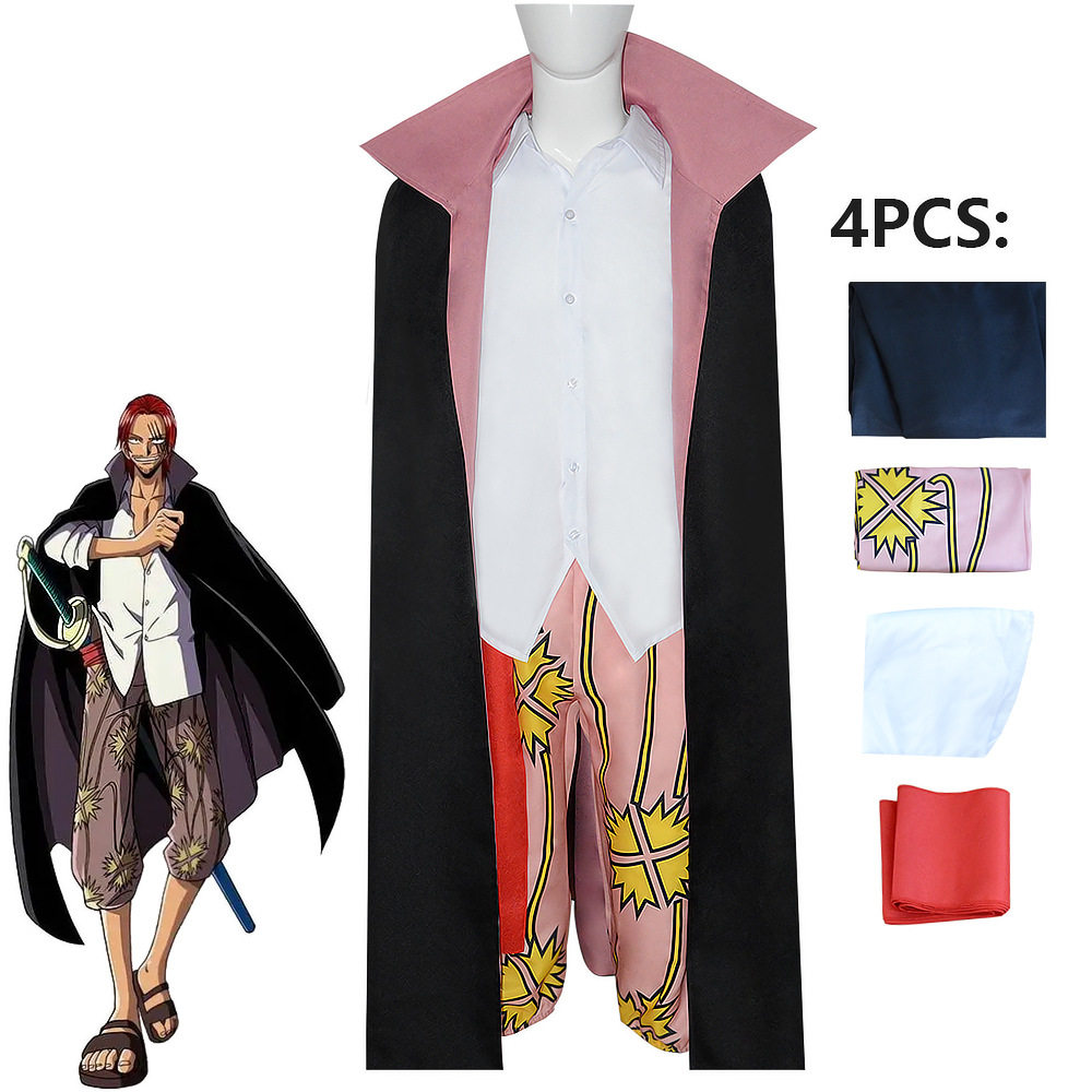 海贼王红发香克斯cos服 动漫one piece cosplay服装工厂现货