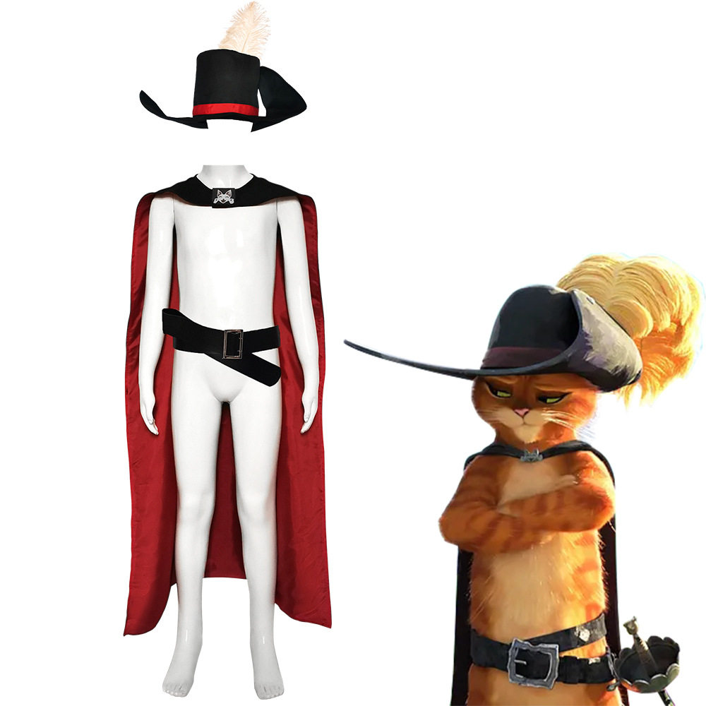 穿靴子的猫2cos服 puss in boots猫大侠披风cosplay角色扮演服装