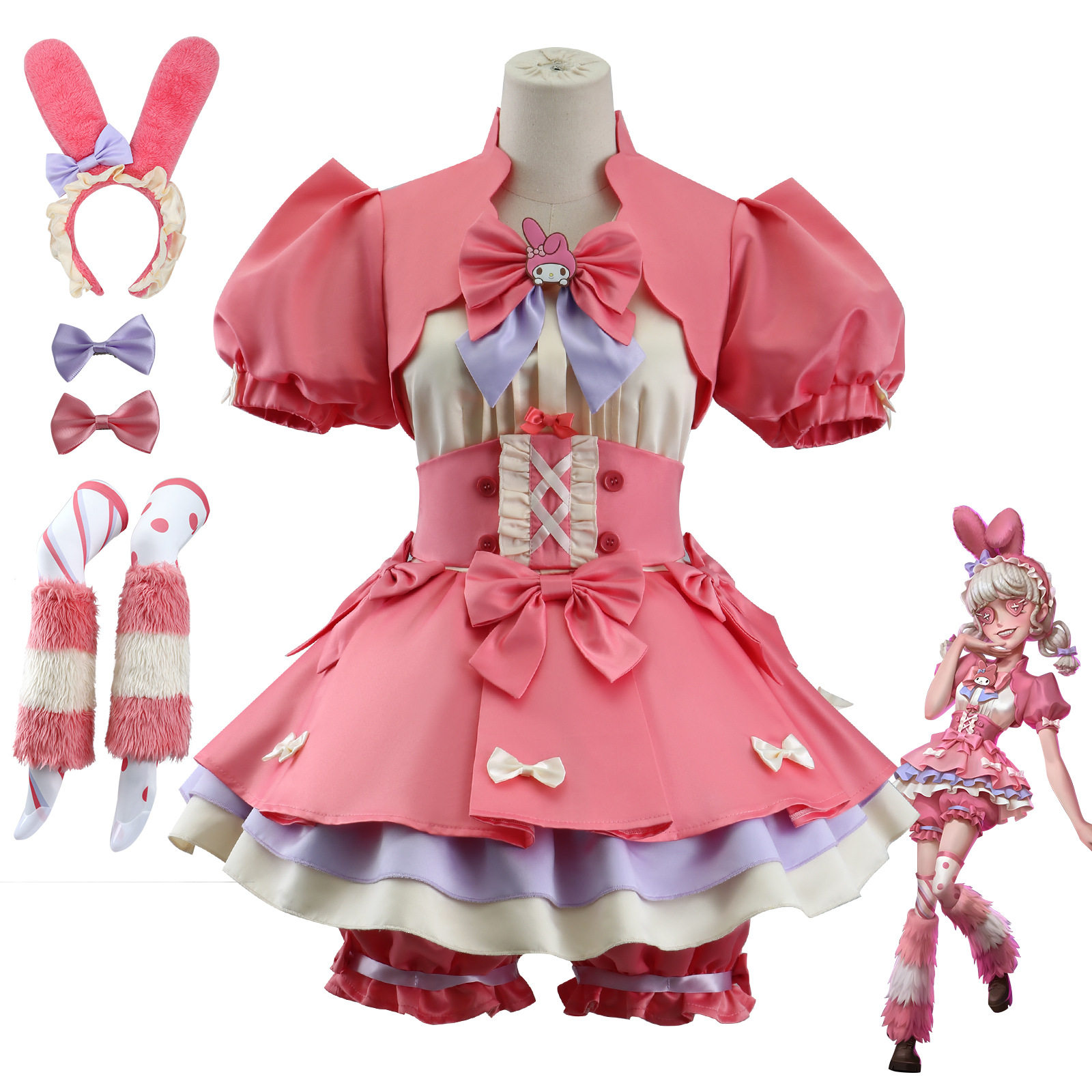 拉拉队员cos服第五人格联动美乐蒂拉拉队员cosplay动漫角色扮演服图片