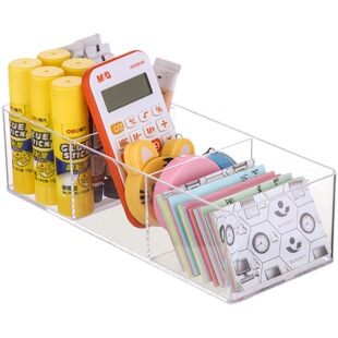 桌下抽屉文具收纳分隔多格透明分区整理笔盒桌面厨房办公好物