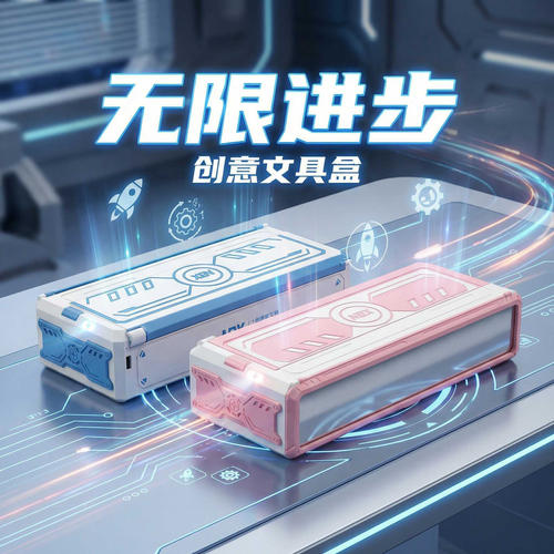 NBX无限笔盒小学生双层大