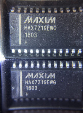 MAX7219EWG SOIC-24封装 LED驱动 8-Digit SPI接口 MAXIM只做原装