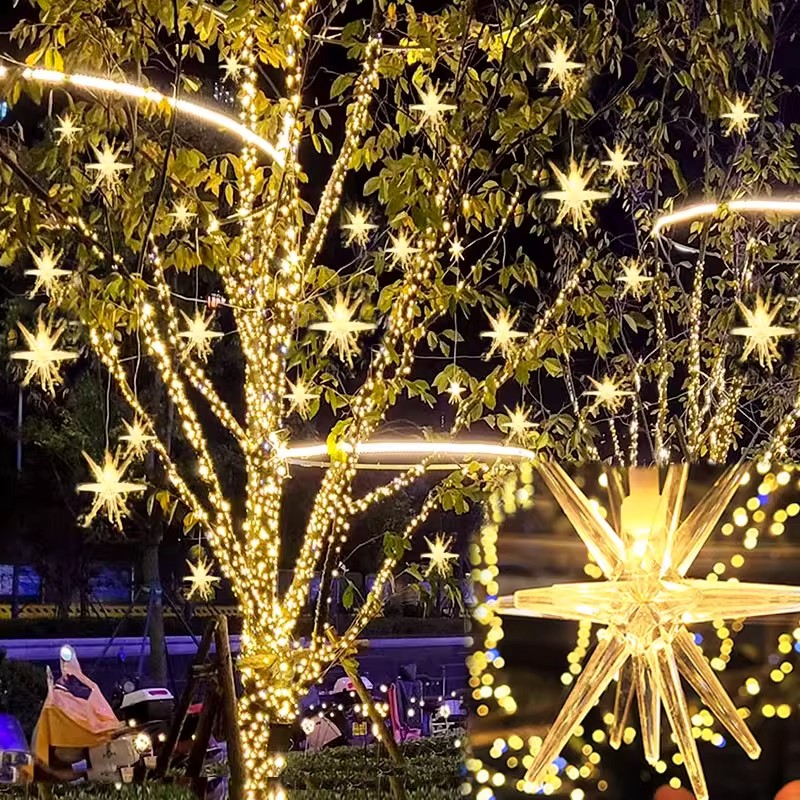 户外防水挂树上的彩灯