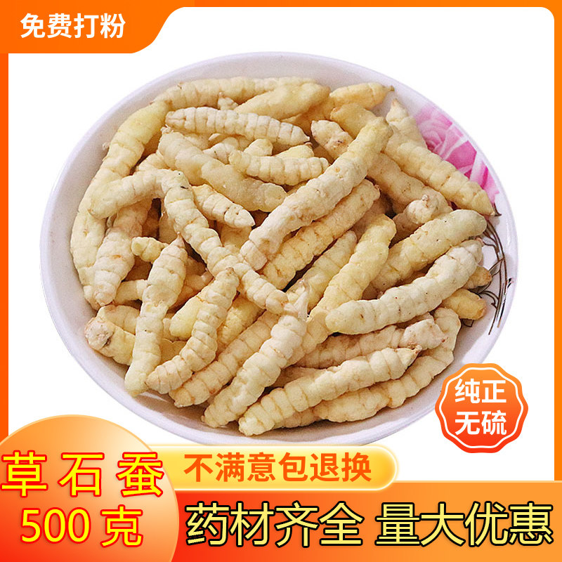 草石蚕500g克中药材地蚕土冬虫草白虫草泽兰根地参云南野生虫草参
