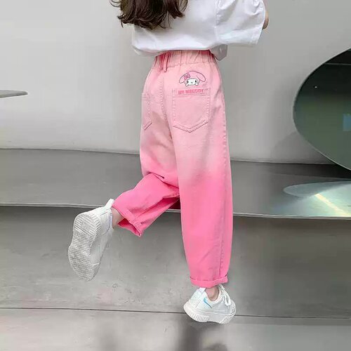 女童牛仔裤渐变裤子春秋款