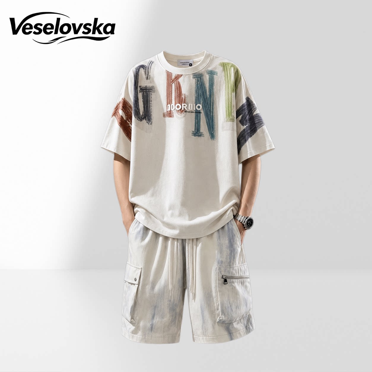 Veselovska潮牌运动套时尚套装