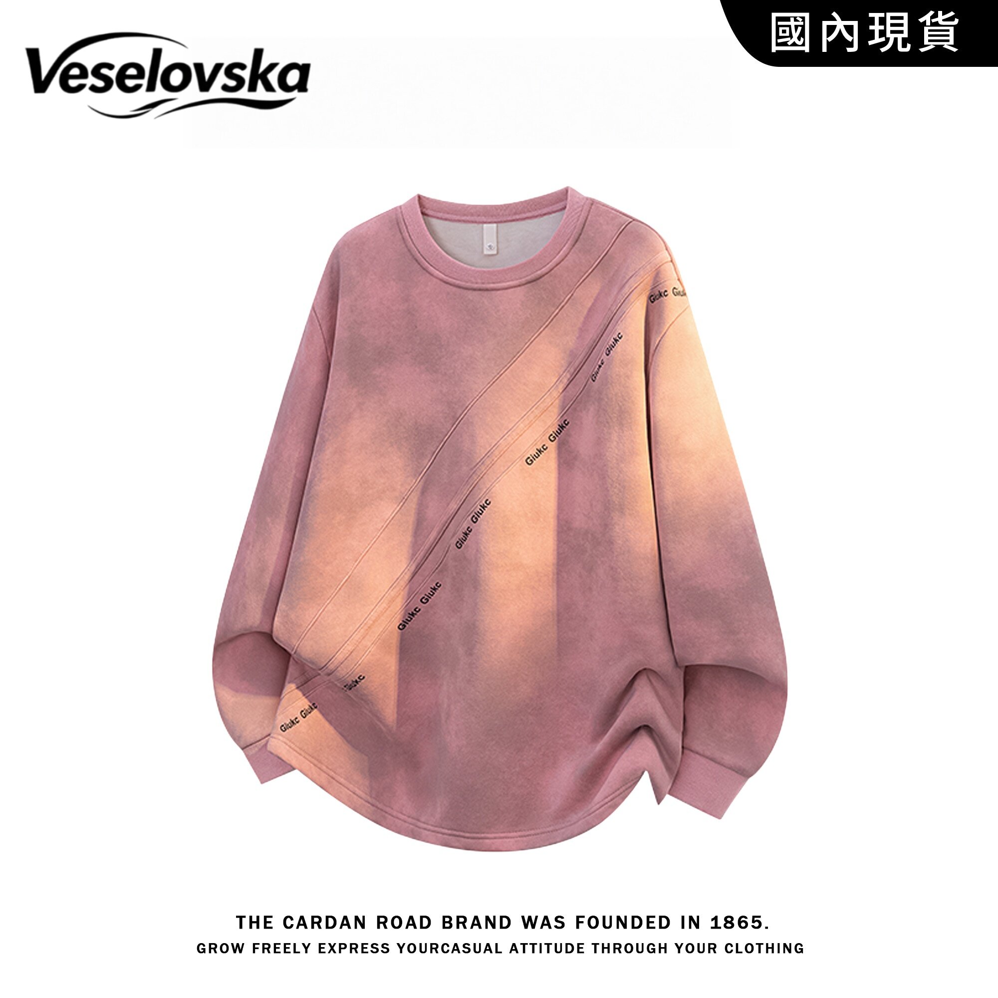 Veselovska秋季2026新款高端长袖男士卫衣宽松大码打底秋冬内搭