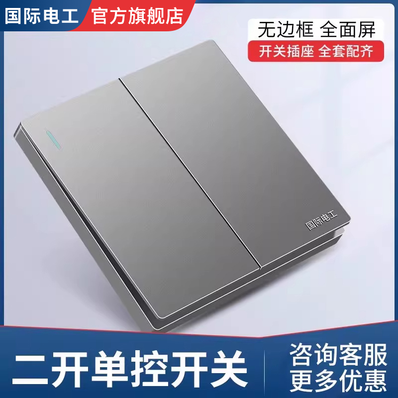 国际电工二开单控单联家用面板