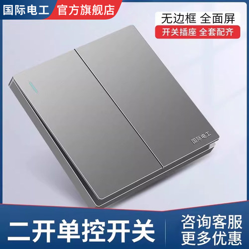 国际电工二开单控单联家用面板