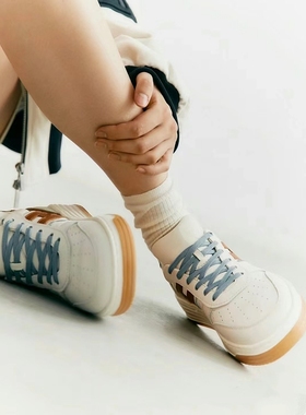 HQGDN时尚德训鞋H630情侣新款粗绳真皮龚俊檀健次同款滑板鞋潮鞋