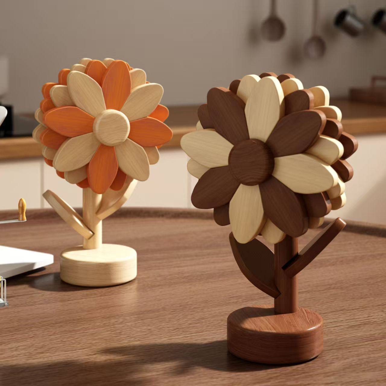 向日葵餐垫隔热垫实木质厨房饭桌餐桌台砂锅防烫垫菜盘子碗垫杯垫,餐饮具,餐垫,淘宝优惠券,粉丝福利购,淘宝优惠卷