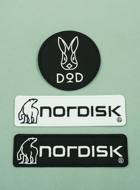 DOD户外潮牌刺绣布贴魔术贴章标志补丁贴缝制装饰自粘款NORDISK