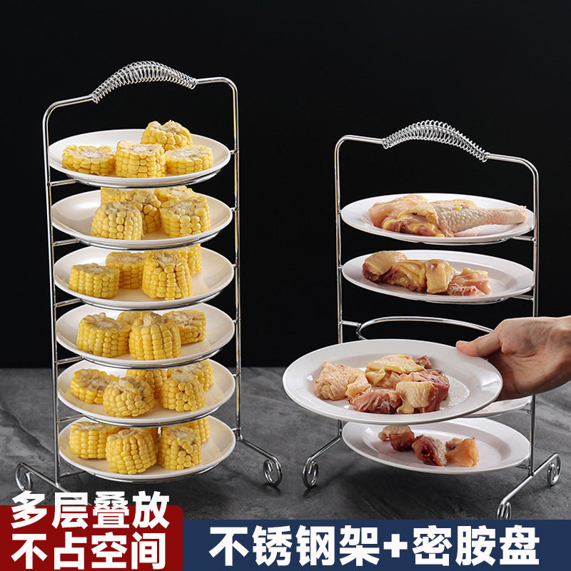 不锈钢多层火锅店架子图片
