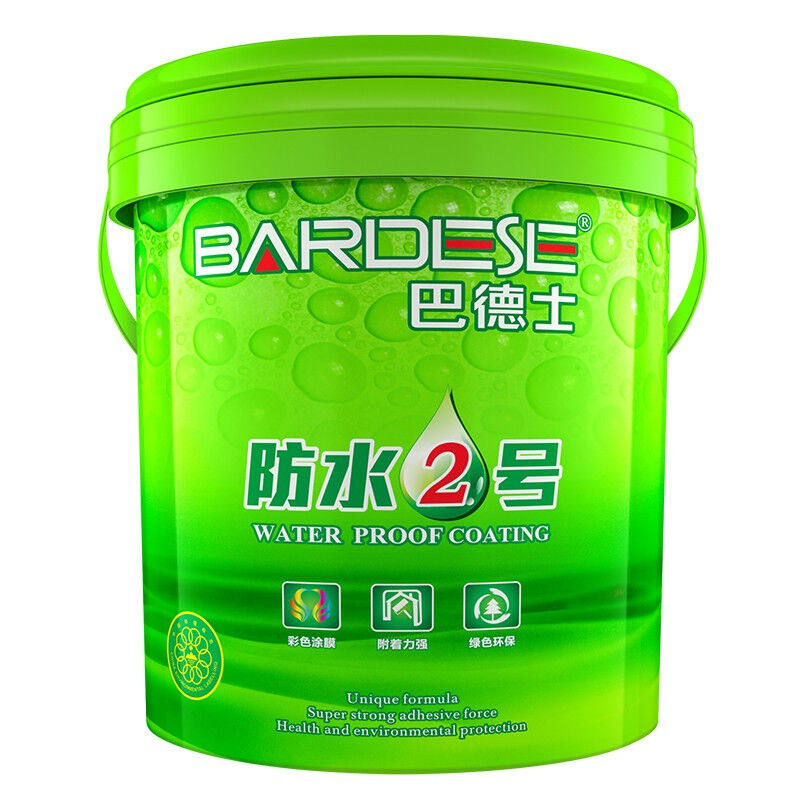 巴德士漆防水涂料补漏胶卫生间屋顶裂缝厨房修补不漏堵漏18kg（彩