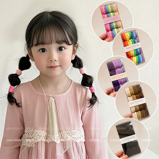 儿童头绳2026新款高端高马尾发绳女童扎头发皮筋女不伤发皮套发圈
