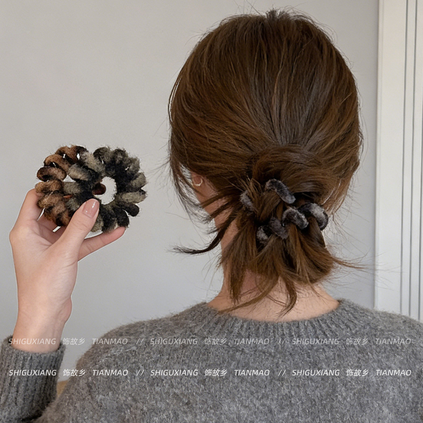 毛绒电话线发圈新款高弹力耐用