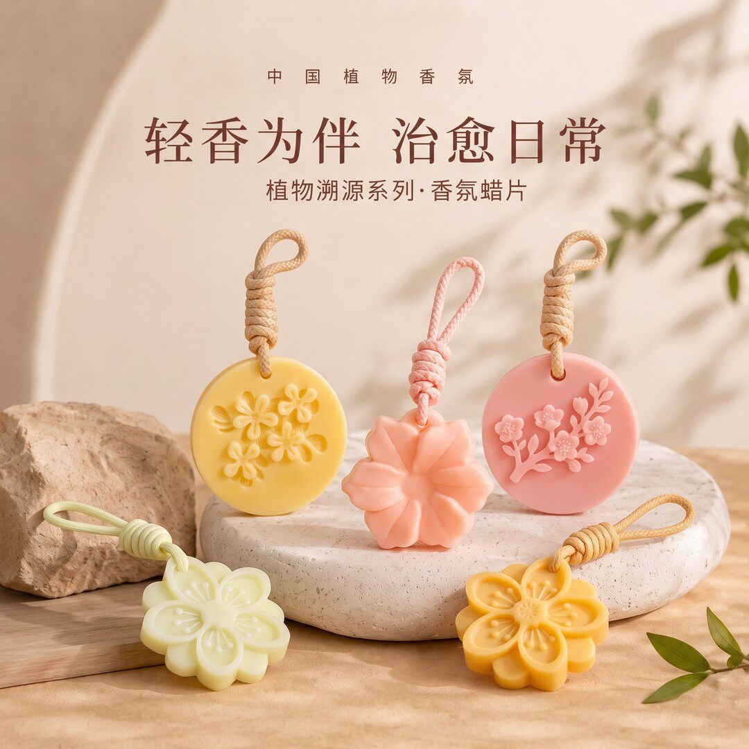 ZXCHI展香枝栀子花香薰蜡片奢香妮持久留香高级感挂件扩香伴手礼