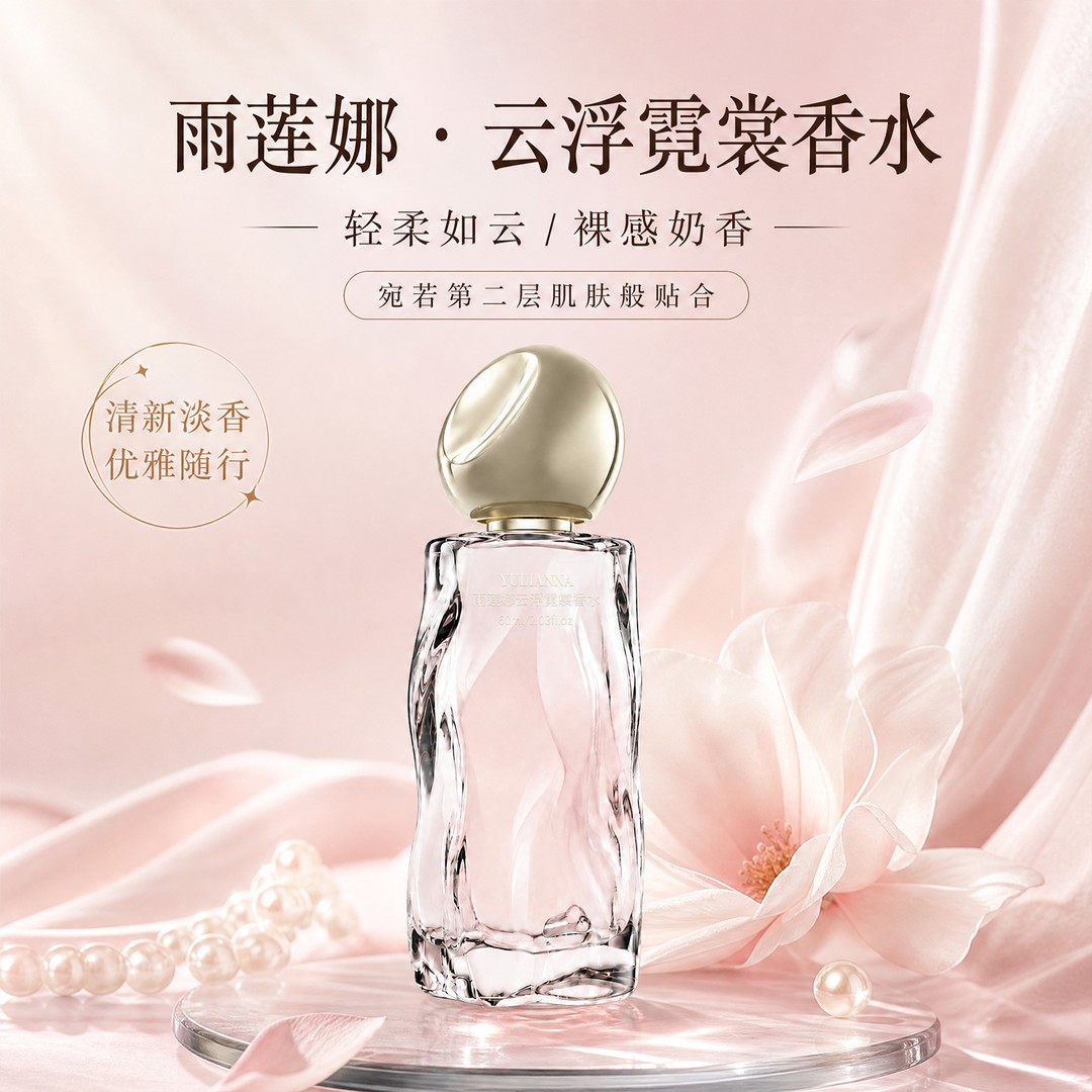 雨莲娜云茉霓裳香水伪体香奶香纯欲小众持久淡香国风浮云女士学生
