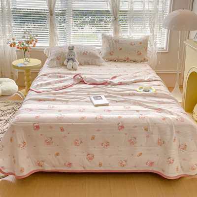 A类凉感丝乳胶凉席夏被四件套花边床笠款冰丝席可水机洗学生宿舍3