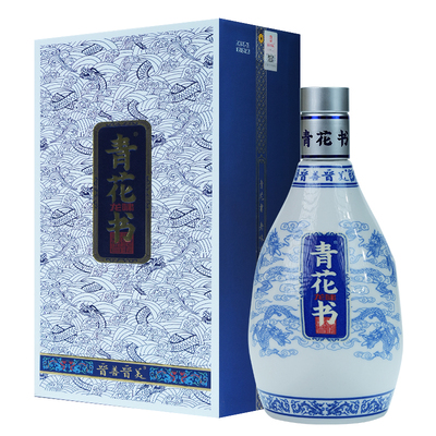 晋善晋美旗舰店青花书53度500ml*6箱装白酒