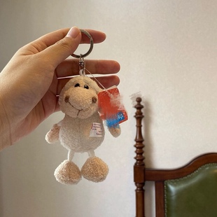 丑萌小羊书包挂件情侣钥匙扣可爱玩偶小狮子毛绒公仔ins有趣小众