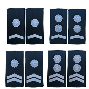 现货直发新式套筒黑色花瓣镶嵌星星安保简章肩牌保安服配件软肩章