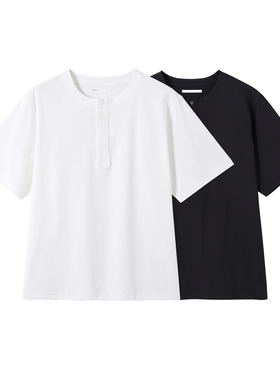 INTERPLAY 抗皱速干亨利领超轻短袖T恤