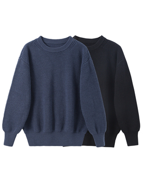 INTERPLAY 绵羊毛圆领毛衣