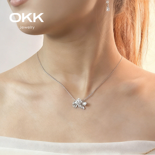 OKK精灵花项链戒指流苏耳钉6种佩戴礼物