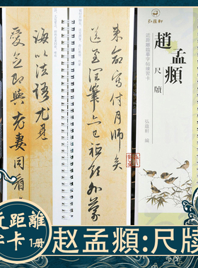 赵孟頫尺牍 近距离临帖摹字练习卡 毛笔行书法字帖初学者字卡碑帖