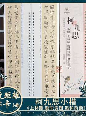 柯九思小楷《上林赋 题职贡图 追和前韵》近距离临摹字卡书法字帖