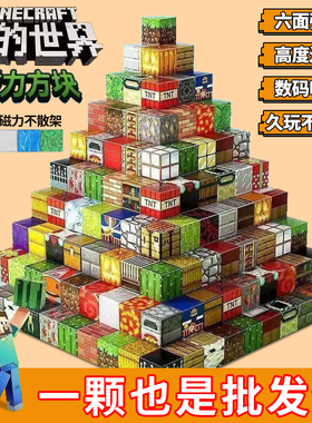 我的世界磁力方块磁铁磁吸铁石拼搭积木益智拼装男孩玩具儿童礼物