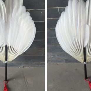 极速非遗高淳特产羽毛扇子乌木D柄孕产妇诸葛孔明夏季手工