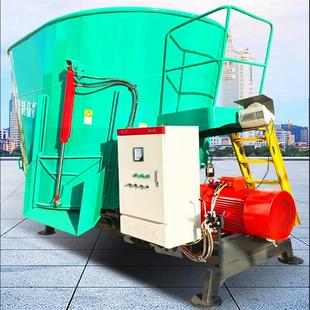 立式 大蛟龙tmr搅拌机稻草粉碎均匀混料机四角称重青储饲料拌草机