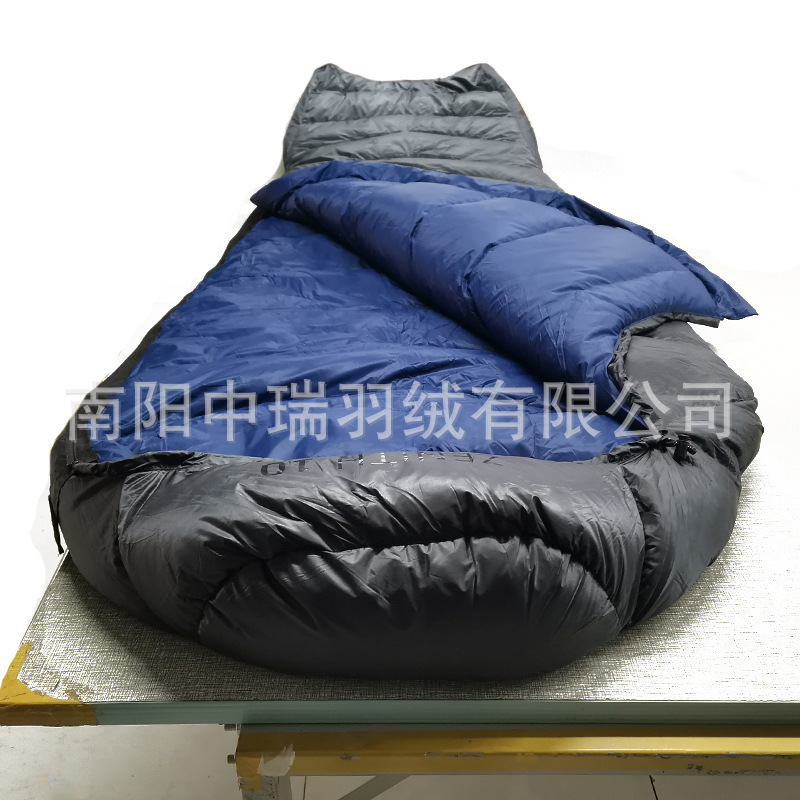 新品羽绒睡袋90绒木乃伊防风睡袋成人情侣款双拉链鱼形睡袋
