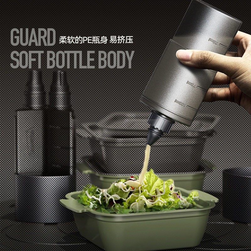 三合一户外露营挤酱瓶套装野外调味料分装瓶家用旅行便携式分装瓶