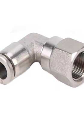 气动 PLF内丝直角接头 不锈钢气动快插弯头 正宗304气管接头