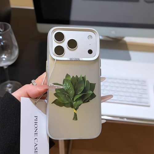 ins风创意柚子叶手机壳