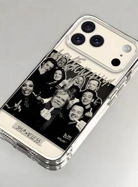 适用iPhone17/16promax个性简约男款透明手机壳小米17/15小众华为pura90/mate80保护套Reno15软壳vivos50防摔