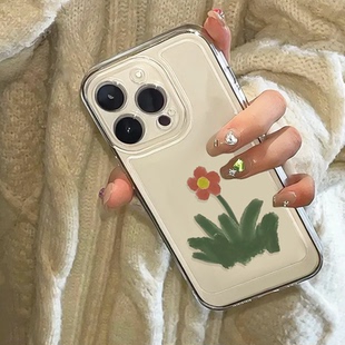 13promax简约小米12 15ultra天使眼透明保护套情侣恶搞清水套 老牛吃嫩草手机壳适用于苹果17